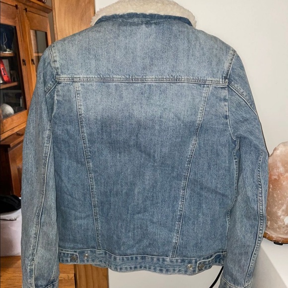Top Shop Sherpa Denim Jacket - Picture 3 of 4